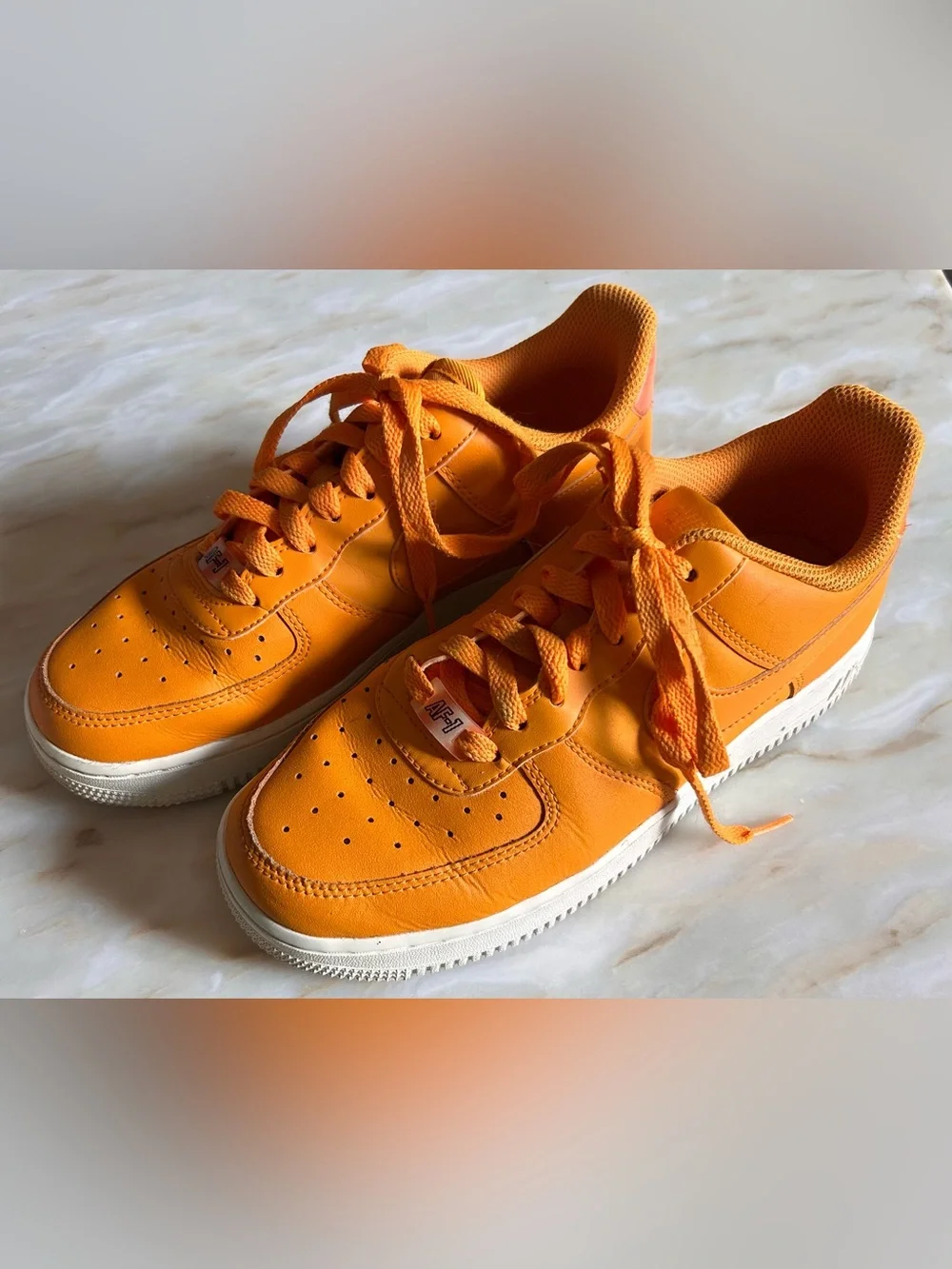 Nike Air Force 1 Low Essential “Orange Peel”Lifestyle Sneakers Size 7.5 Womens